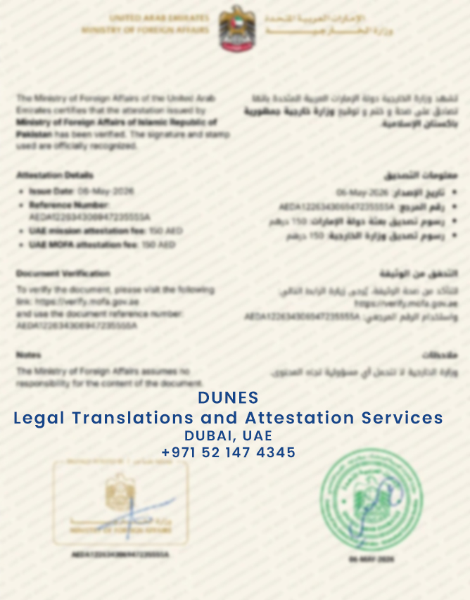 How to Get a Bank or Vehicle POA MOFA-Attested for Use Abroad